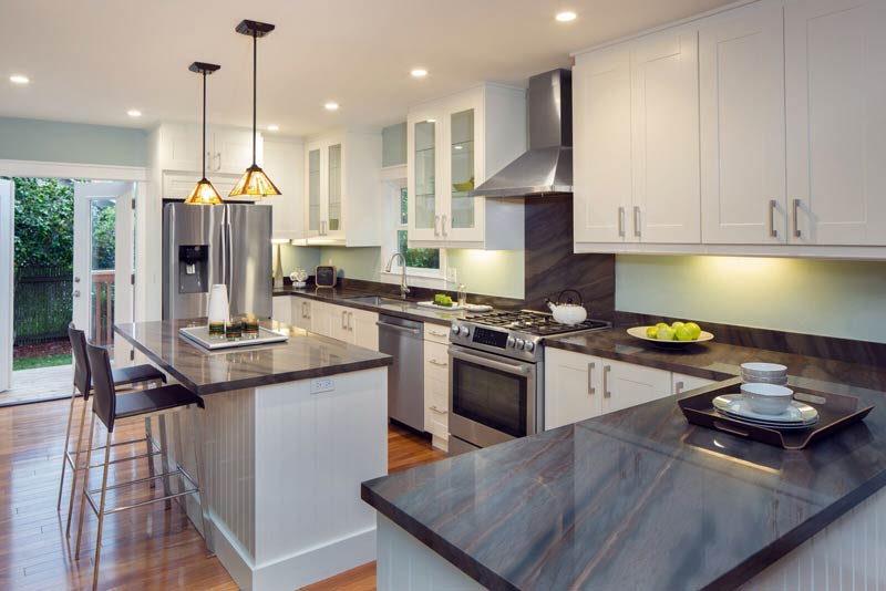 Granite Countertops Blue White Cabients US Affordable Granite Company, 